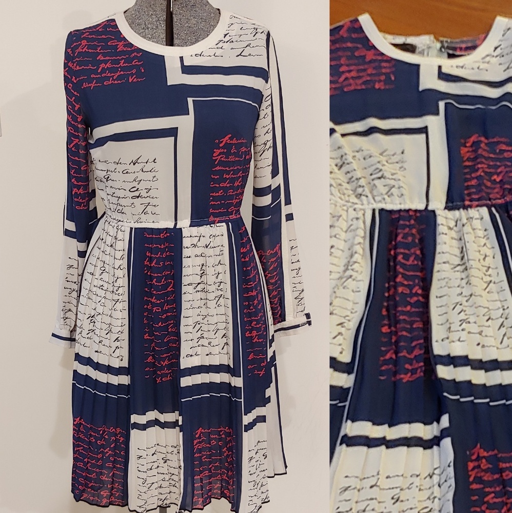 Vintage Ark Reworked handwritten letters dress